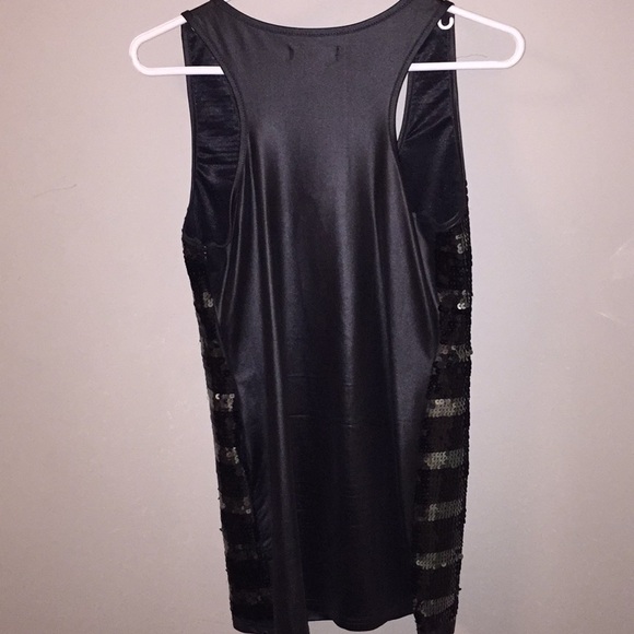 Forever 21 Black Sequin Mini Dress (or long Tank) - Picture 3 of 7